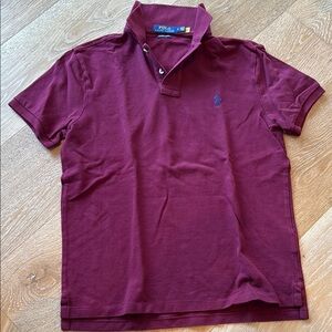 Polo by Ralph Lauren Maroon Custom Slim Fit Polo Shirt